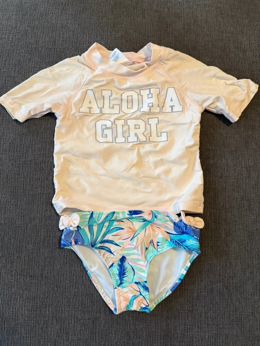 Carters 2 piece bathing suit Aloha girl